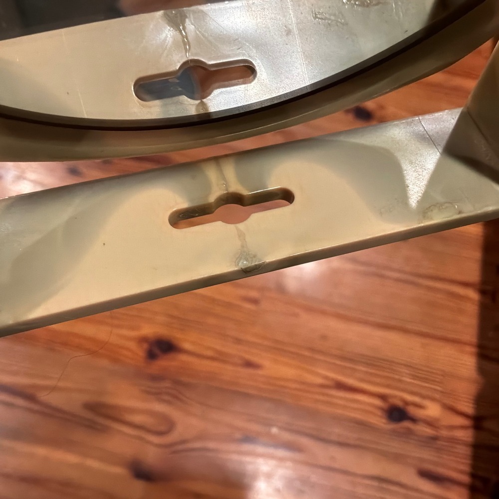 VTG Marbled Green Swivel Vanity Mirror Double Sided Magnifying Tabletop Wall - Picture 6 of 7